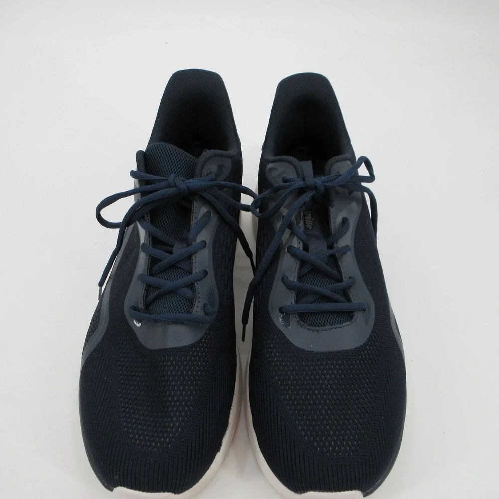 FitVille StrideCore Men 15EW Navy Blue Mesh Athletic Running Walking Shoes